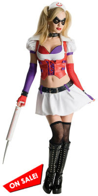 Arkham Asylum Harley Quinn Nurse Costume