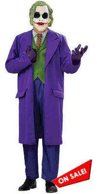 Buy The Joker Halloween Costumes for Adult Men on Sale | Full Figure ...