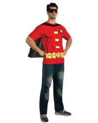 Adult Men Robin T-Shirt Halloween Costume Kit